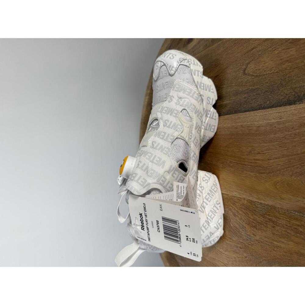 VETEMENTS x Reebok InstaPump Fury Emoji Sneakers White US 4 EU 34.5 NWB - Picture 11 of 13